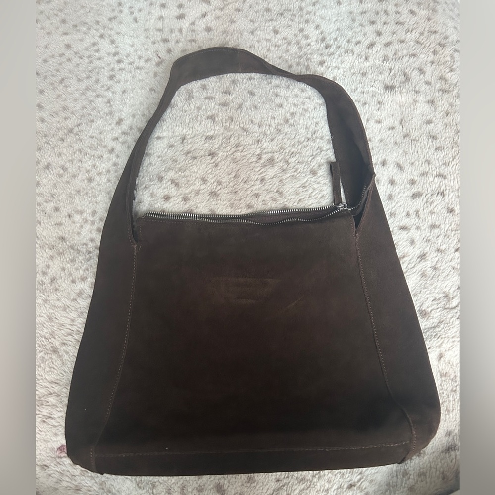 Mango Suede shoulder bag